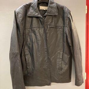Pacific Trail Black Leather Full Zip Jacket size XLT